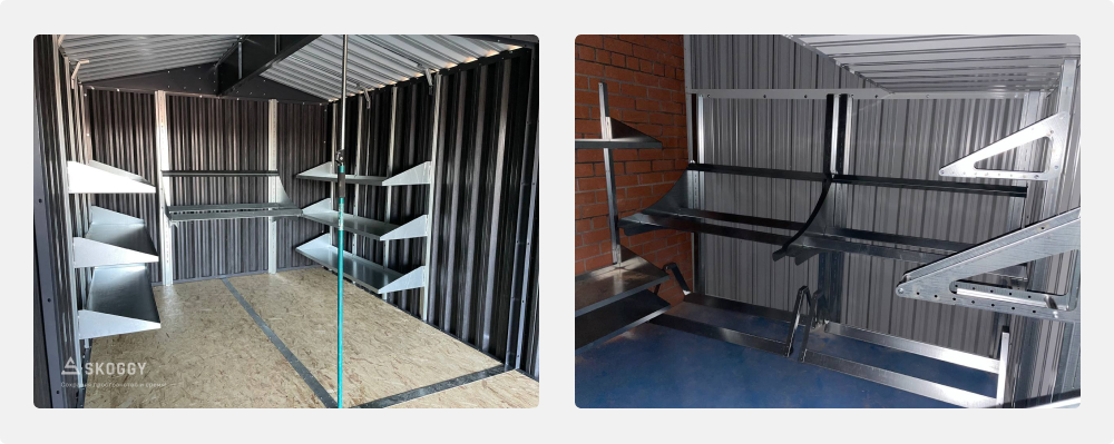 Системы хранения быстровозводимого гаража