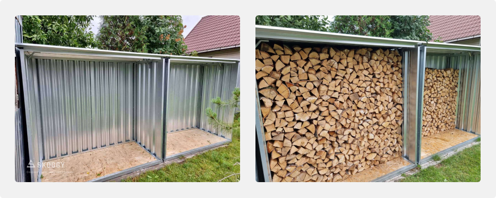 Металлический дровник SKOGGY