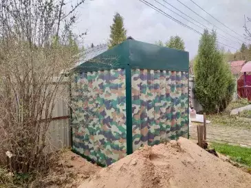 Гараж СКОГГИ для мотоцикла 2*2 с односкатной крышей в д. Болтино -2