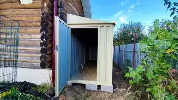 Хозблок для садовой техники и инвентаря в цвете "слоновая кость" в пос. Плеханово, г. Тула