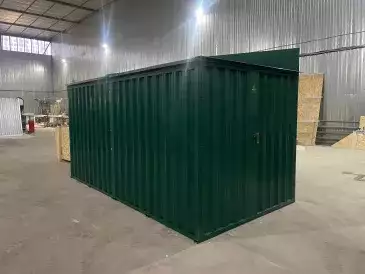 Хозблок для садовой техники и инвентаря в зеленом цвете в КП Щучье озеро, дер. Елькино, г.о. Кашира, МО